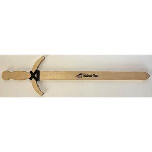 Medieval Times Beige Wood Sword Castle Knights Jousting Horsemanship Falconry